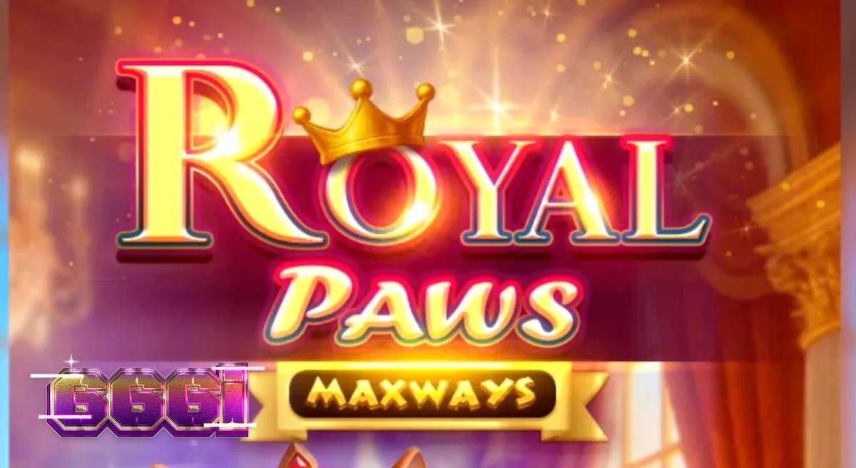 Tampilan visual slot Royal Paws Maxways dengan tema taman istana mewah dan hewan peliharaan.